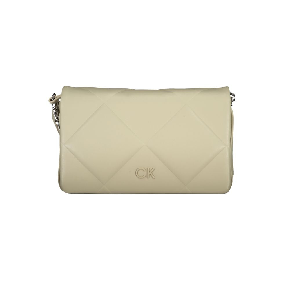 Calvin Klein - Polished Quilted Adjustable Shoulder Bag - Beige Calvin Klein