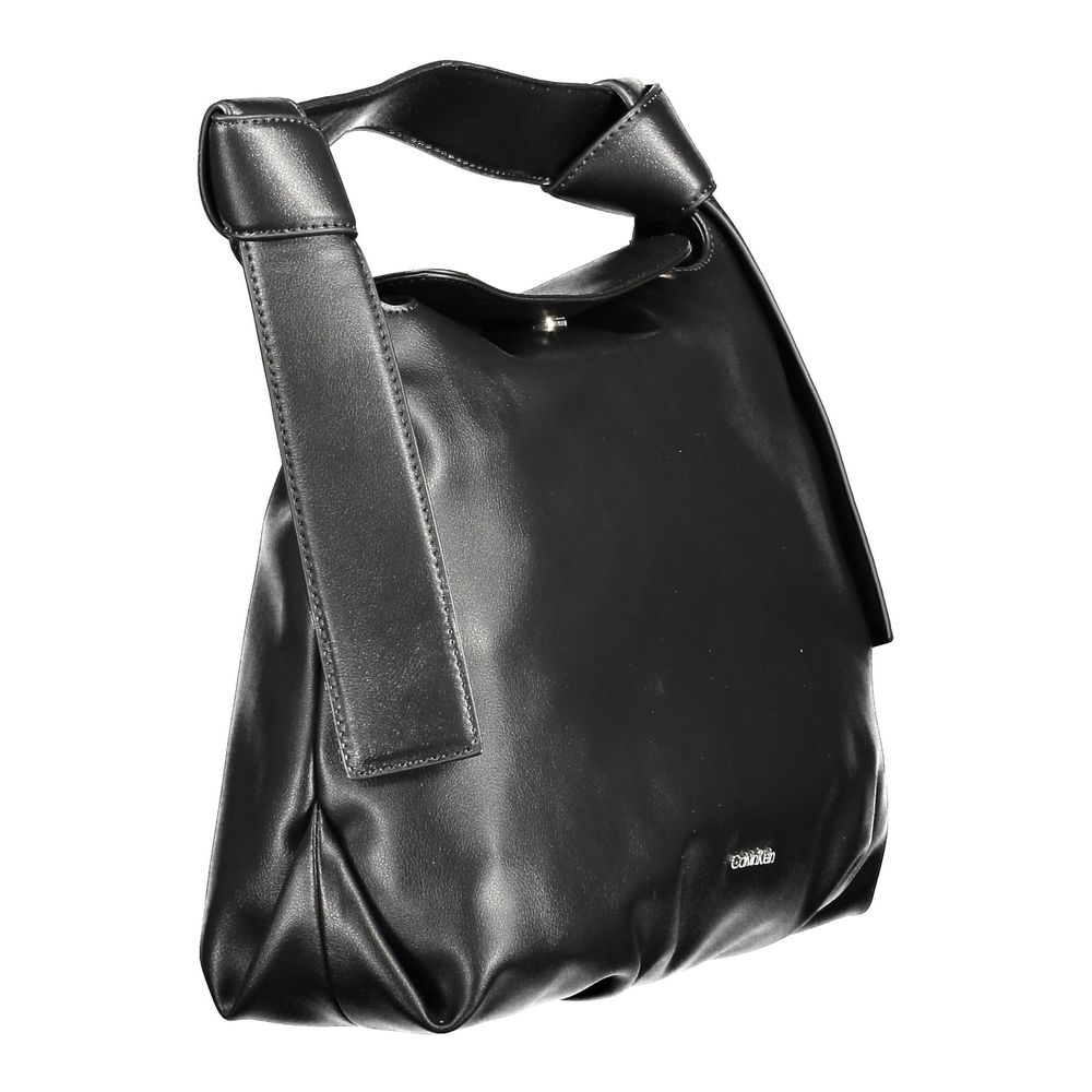 Calvin Klein - Sleek Recycled Polyester Shoulder Bag with Top Handle - Black Calvin Klein