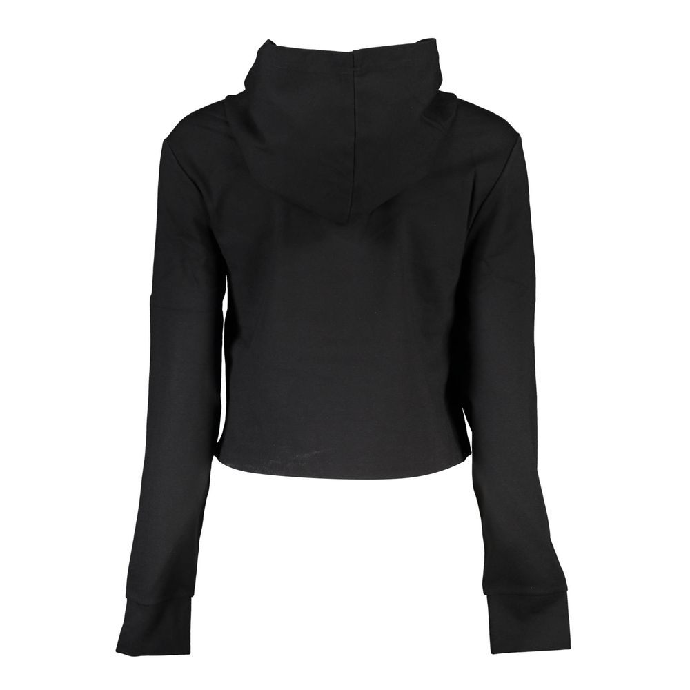 Calvin Klein - Sleek Viscose Blend Cropped Hoodie - Black Calvin Klein