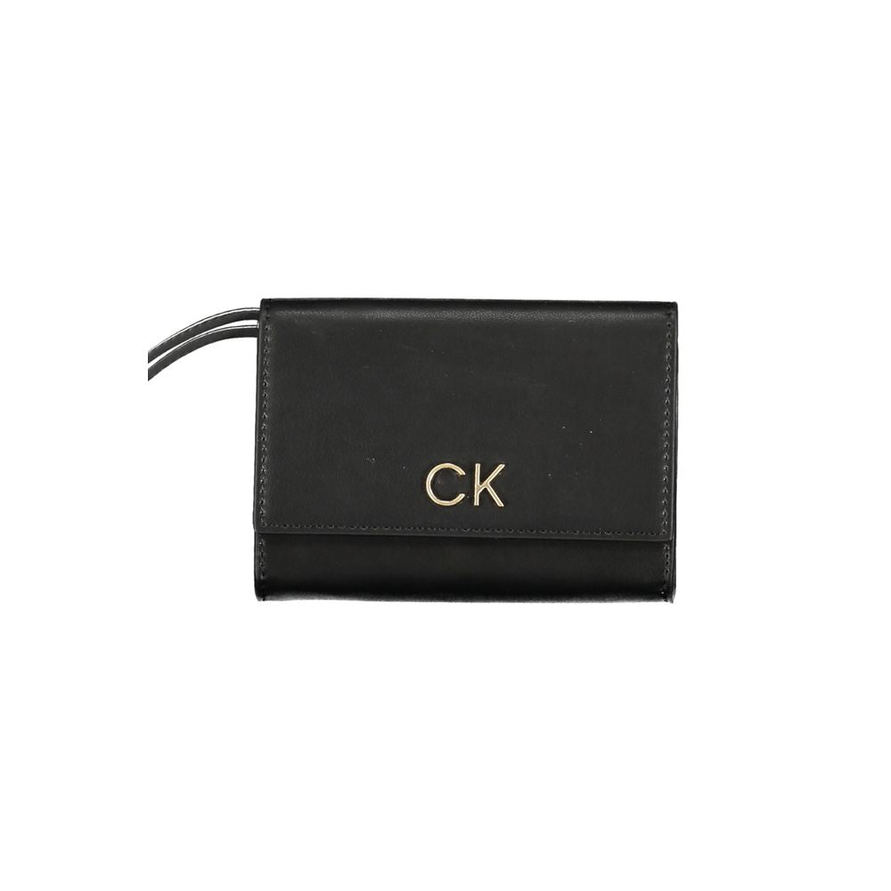 Calvin Klein - Sleek Recycled Polyester Wallet with Wrist Strap - Black Calvin Klein