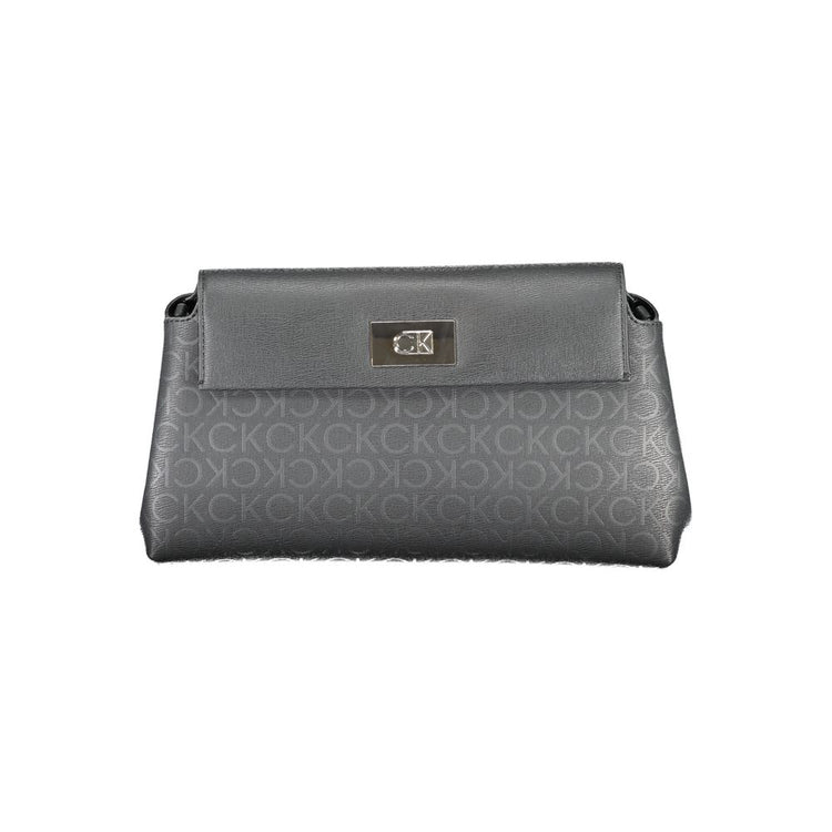 Calvin Klein - Sleek Monogram Logo Adjustable Shoulder Bag - Black Calvin Klein
