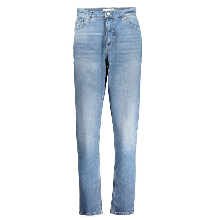 Calvin Klein - High-Rise Washed Mom Jeans - Light Blue Calvin Klein