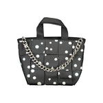 Desigual - Playful Woven Polka Dot Tote Bag with Chain Strap - Black Desigual