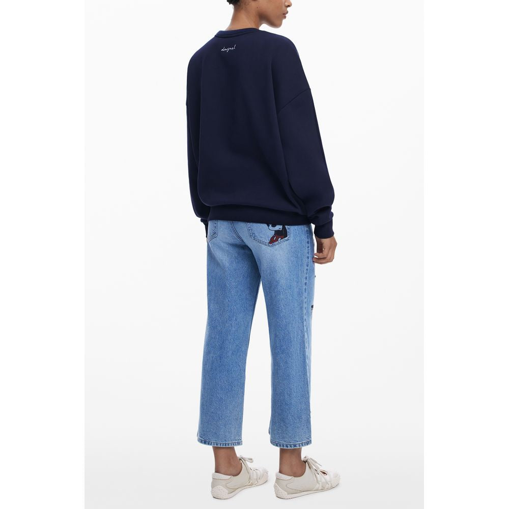 Desigual - Quirky Mickey Graphic Crew Neck Sweatshirt - Blue Desigual