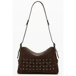 Desigual - Eclectic Patchwork Studded Shoulder Bag - Brown Desigual