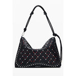 Desigual - Edgy Studded Mini Shoulder Bag with Red Accents - Black Desigual