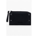 Desigual - Bold Embroidered Patch Textured Zip Wallet - Black Desigual
