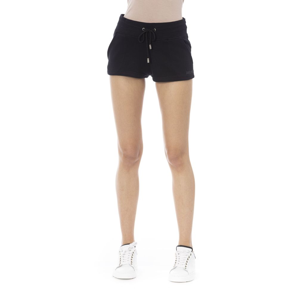 Just Cavalli - Relaxed Cotton Drawstring Lounge Shorts - Black Just Cavalli