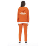 Baldinini Trend - Vibrant Orange Cotton Zip-Up Hoodie & Jogger Set - Orange Baldinini Trend