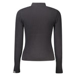 Pepe Jeans - Sleek Ribbed Mock Neck Fitted Sweater - Black Pepe Jeans