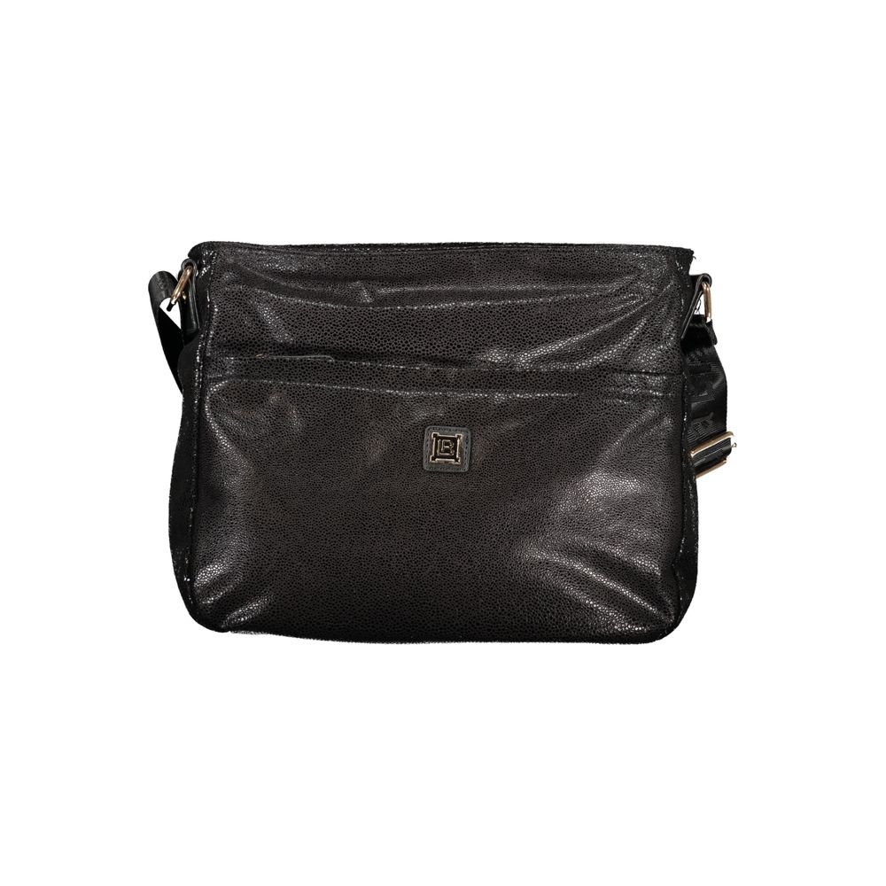 Laura Biagiotti - Sleek Textured Adjustable Shoulder Bag - Black Laura Biagiotti