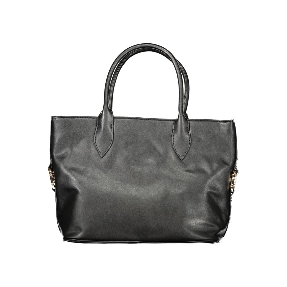 Laura Biagiotti - Sophisticated Quilted PVC Tote Bag with Tassel - Black Laura Biagiotti