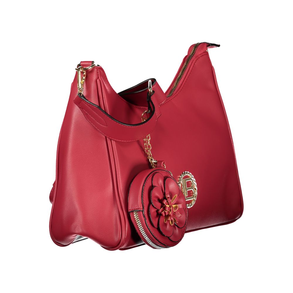 Laura Biagiotti - Bold PVC Hobo Bag with Floral Coin Purse - Red Laura Biagiotti