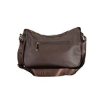 Laura Biagiotti - Sophisticated Textured PVC Shoulder Bag With Contrast Panel - Brown Laura Biagiotti