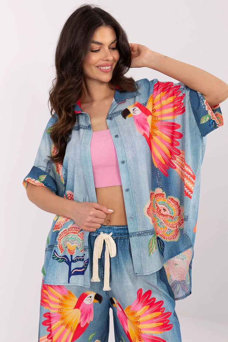  Kurzarmhemd Modell 210033 Italy Moda 